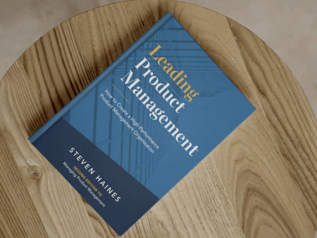 leading product management book on table 